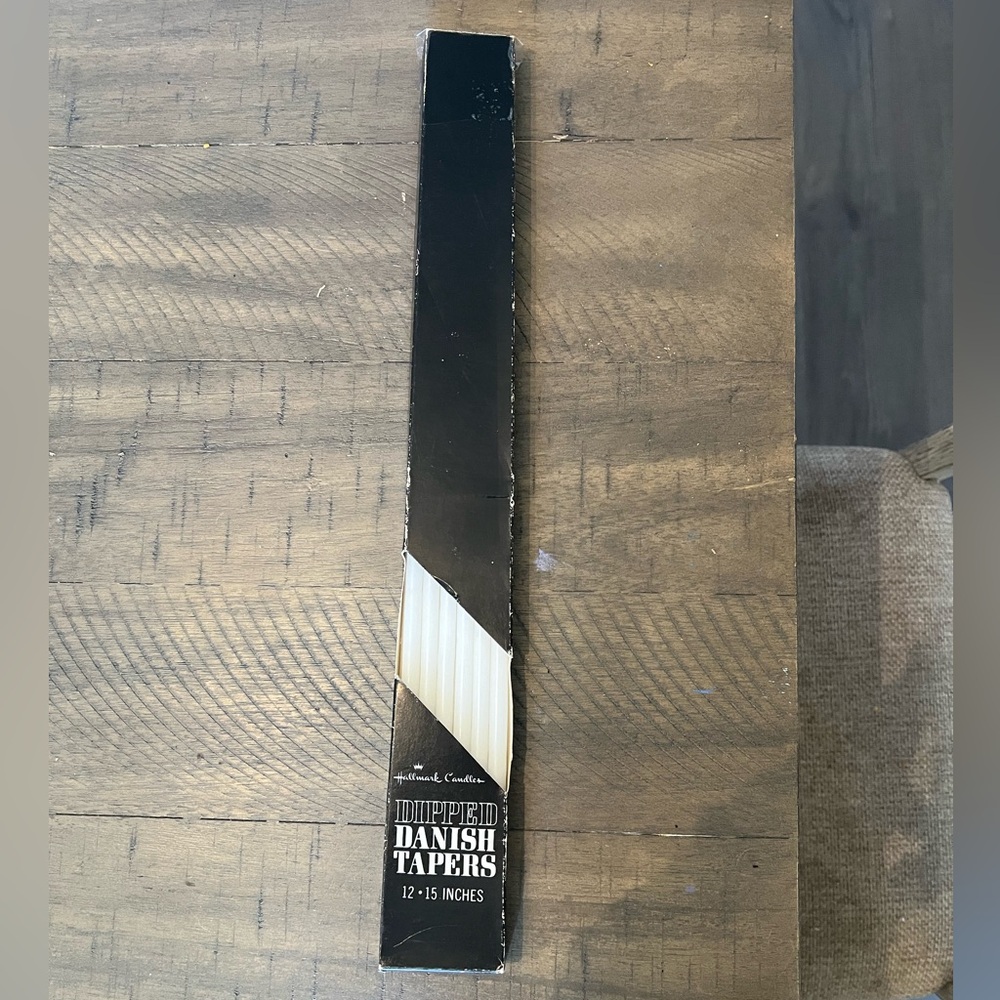 Hallmark Vintage Dipped Danish Taper Candles- Brand New in Box